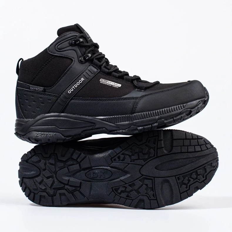 Zapatos de trekking de hombre DK con cordones y parte superior alta negro 2