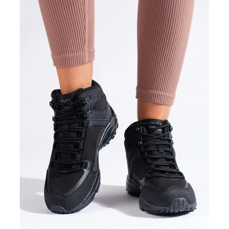 Zapatillas de trekking de mujer con pala alta DK negro 2