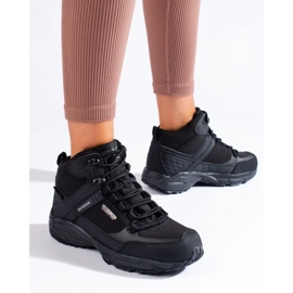 Zapatillas de trekking de mujer con pala alta DK negro 3