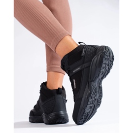 Zapatillas de trekking de mujer con pala alta DK negro 4