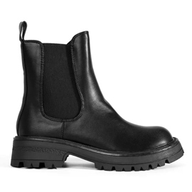Botas Chelsea de mujer negras con plataforma. negro 2 Botas Chelsea de mujer negras con plataforma. negro 2