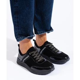 Deportivas negras fabricadas en piel natural. negro 3