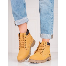 Botas de montaña DK de piel para mujer marrón 2