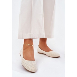 Ballerinas de mujeres planas con brillo dorado 2 Ballerinas de mujeres planas con brillo dorado 2