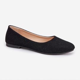 Bailarinas de mujeres planas con brillo negro 4