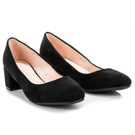Best Shoes Zapatos bajos de ante negro 1