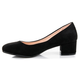 Best Shoes Zapatos bajos de ante negro 2