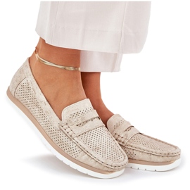 Mocasines para mujeres con plateado de cuero ecológico plata 6