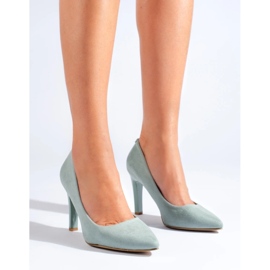 Zapatos de salón de mujer grises con tacón 3