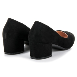 Best Shoes Zapatos bajos de ante negro 3