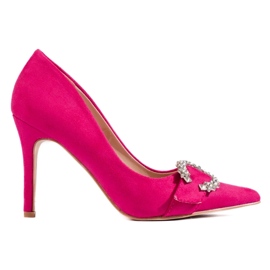 Zapatos de salón de mujer rosas con tacón alto. rosado 1 Zapatos de salón de mujer rosas con tacón alto. rosado 1