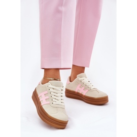 Zapatillas con Plataforma para Mujer, Beige 2