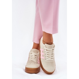 Zapatillas con Plataforma para Mujer, Beige 3