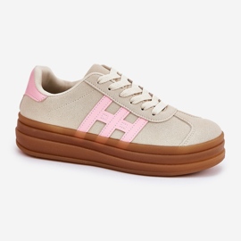 Zapatillas con Plataforma para Mujer, Beige 4
