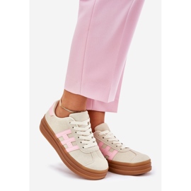 Zapatillas con Plataforma para Mujer, Beige 1