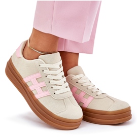 Zapatillas con Plataforma para Mujer, Beige 10