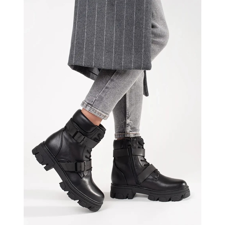 Trabajadores con hebillas negras negro 2