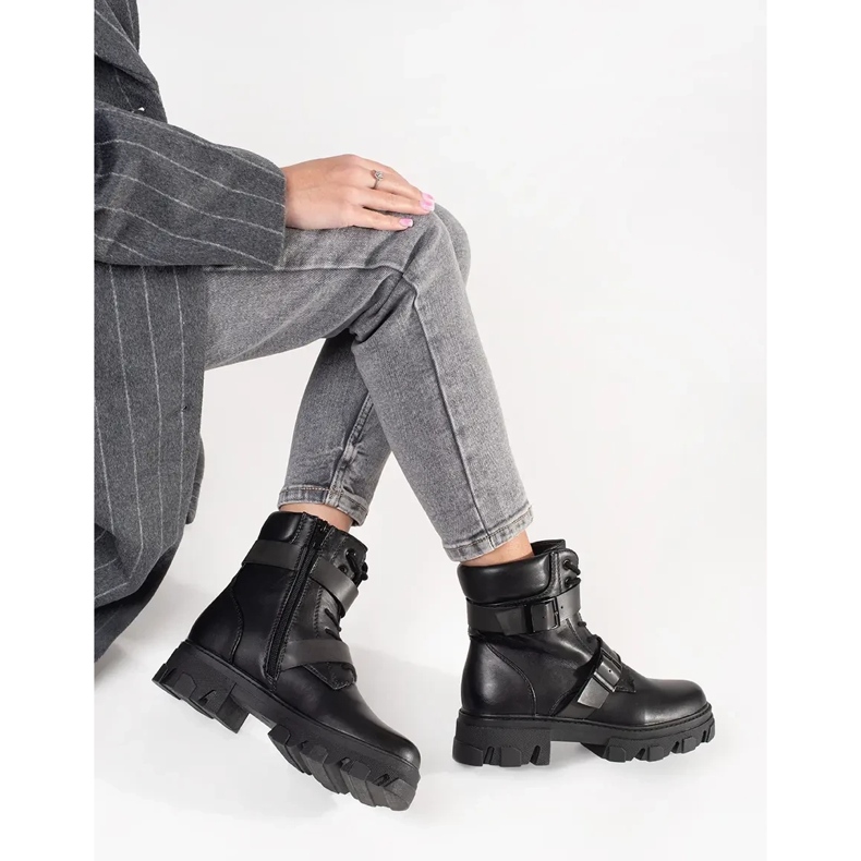 Trabajadores con hebillas negras negro 1