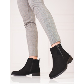Botines de mujer bajos de ante. negro 2