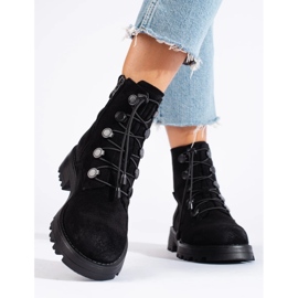 Botines mujer ante negro 2