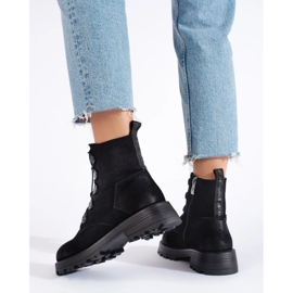 Botines mujer ante negro 4