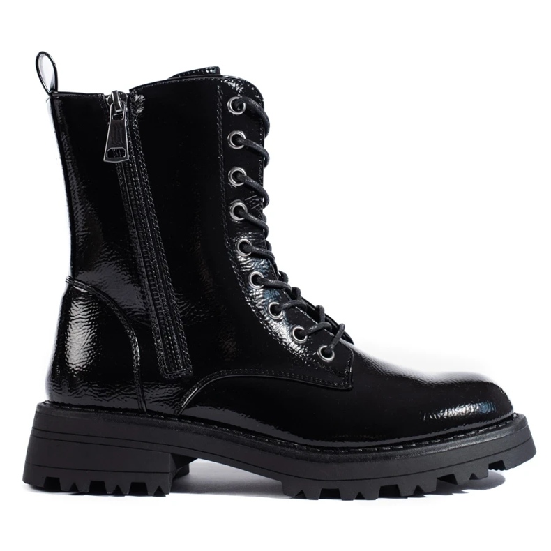 J. Star Shelovet de mujer trabajadora con cremallera decorativa negro 2