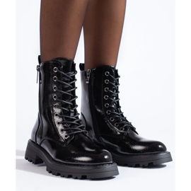 J. Star Shelovet de mujer trabajadora con cremallera decorativa negro 4