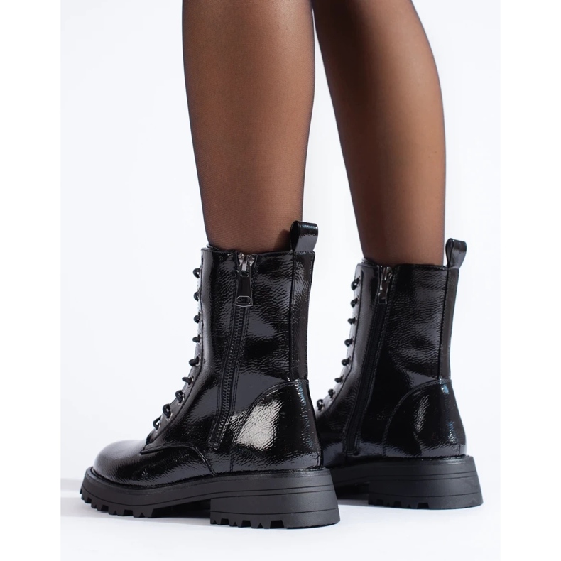 J. Star Shelovet de mujer trabajadora con cremallera decorativa negro 1