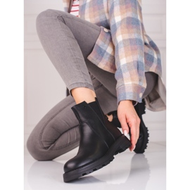 Botas Chelsea de mujer negras fabricadas en piel ecológica. negro 2