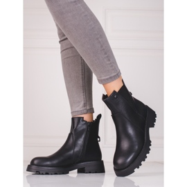Botas Chelsea de mujer negras fabricadas en piel ecológica. negro 3