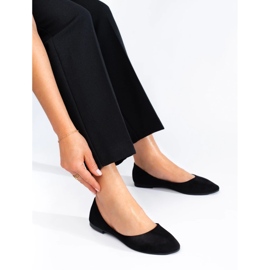Cómodas bailarinas de ante negro 3