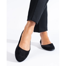 Cómodas bailarinas de ante negro 4