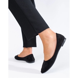 Cómodas bailarinas de ante negro 1