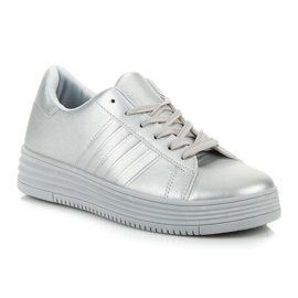 Zapatillas plateadas gris 1