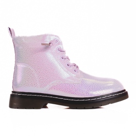 Botas brillo rosa niña rosado 1