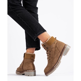 Botas de montaña marrones para mujer marrón 4