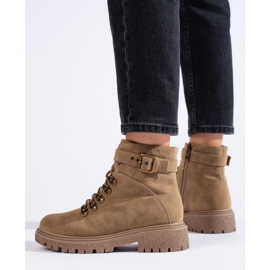 Botas de ante de mujer. beige 1