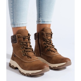Botas de plataforma de mujer marrones marrón 4