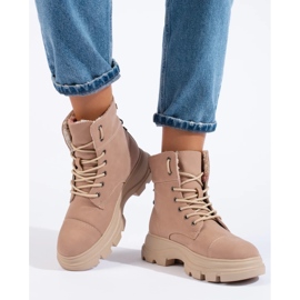 Botas de plataforma para mujer, rosa 2