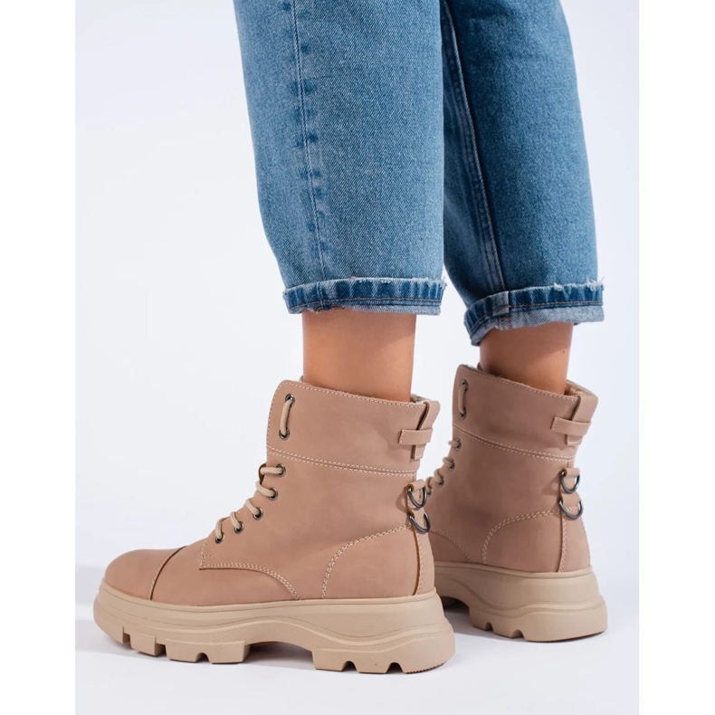 Botas de plataforma para mujer, rosa 1