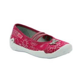 Befado zapatos infantiles bailarinas babuchas 116x236 rosado blanco 1