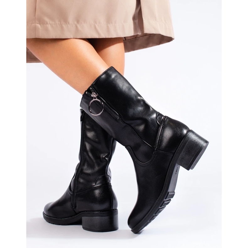 Botas altas Shelovet negras para mujer negro 1