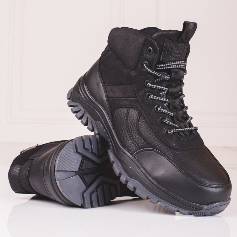 SHELOVET Botas de invierno para hombre con pelo. negro 2