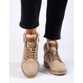 Botas aislantes beige para mujer 4