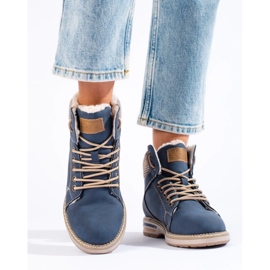 Botas de montaña con aislamiento azul para mujer 4
