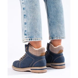 Botas de montaña con aislamiento azul para mujer 1