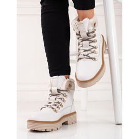 Botas de montaña blancas para mujer blanco 3