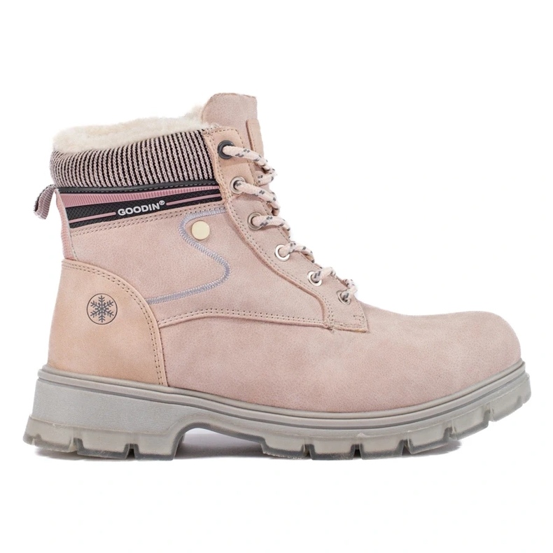 Botas de montaña cálidas para mujer. beige 2