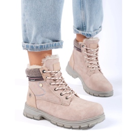Botas de montaña cálidas para mujer. beige 3
