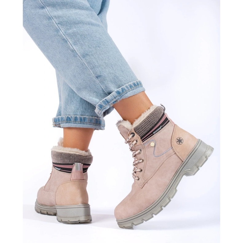 Botas de montaña cálidas para mujer. beige 1